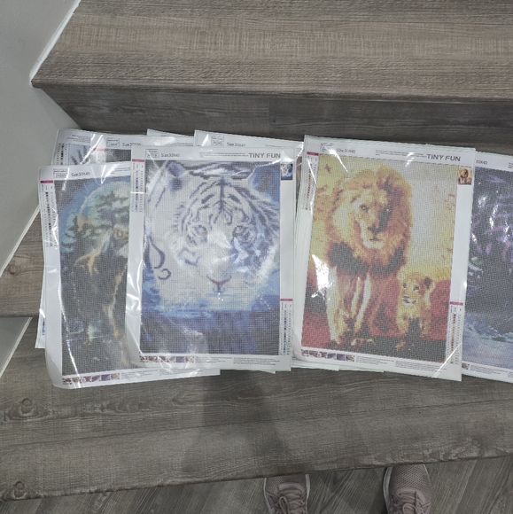 Large set of paint gem 12 pictures. 13 sets of bead pack and 2 sets of utensils - Picture 5 of 10